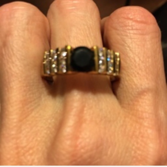 Jewelry - Genuine sapphire and genuine diamond 14kt ring